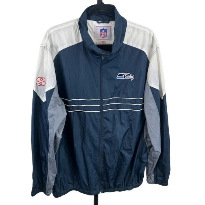 Seattle Seahawks NFL Windbreaker Jacket Full Zip Men's Size XL
