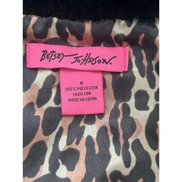 Vintage Y2K Betsey Johnson Faux Fur Vest Animal Print Women's Size Small - Image 4
