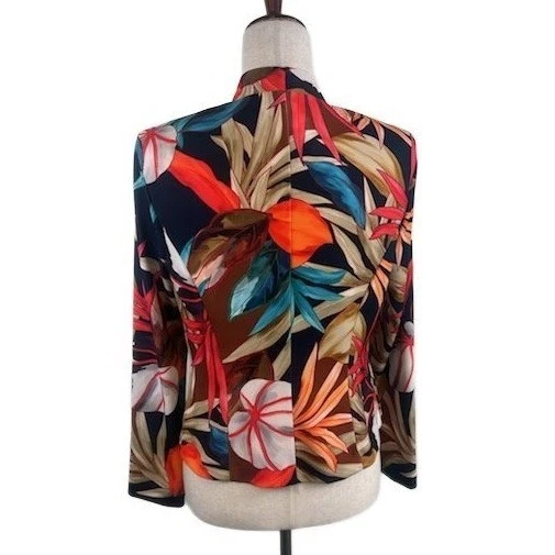 New Frank Lyman Montreal Bold Floral Tropical Print Blazer Jacket Size 4 - Image 3