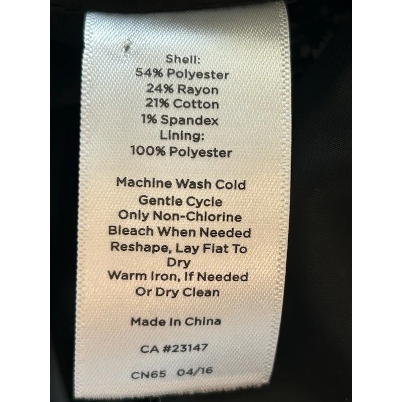 Talbots Women's Blazer Jacket XL Black Gray Tweed Career Work Business Size XL - Image 5