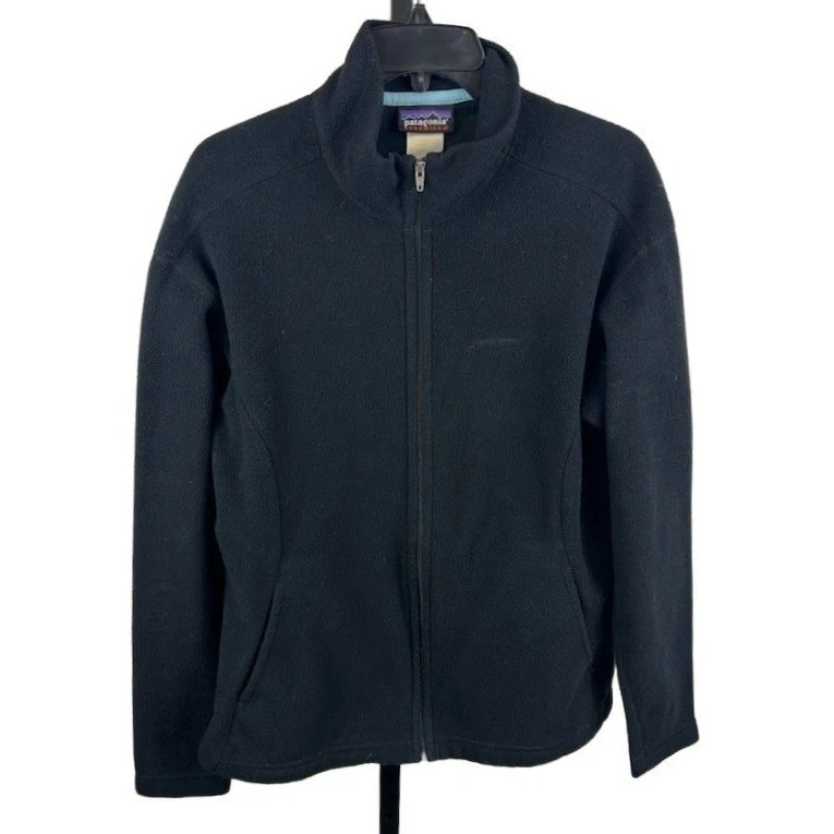 Patagonia Synchilla Fleece Full Zip Jacket Black Women's Size XL