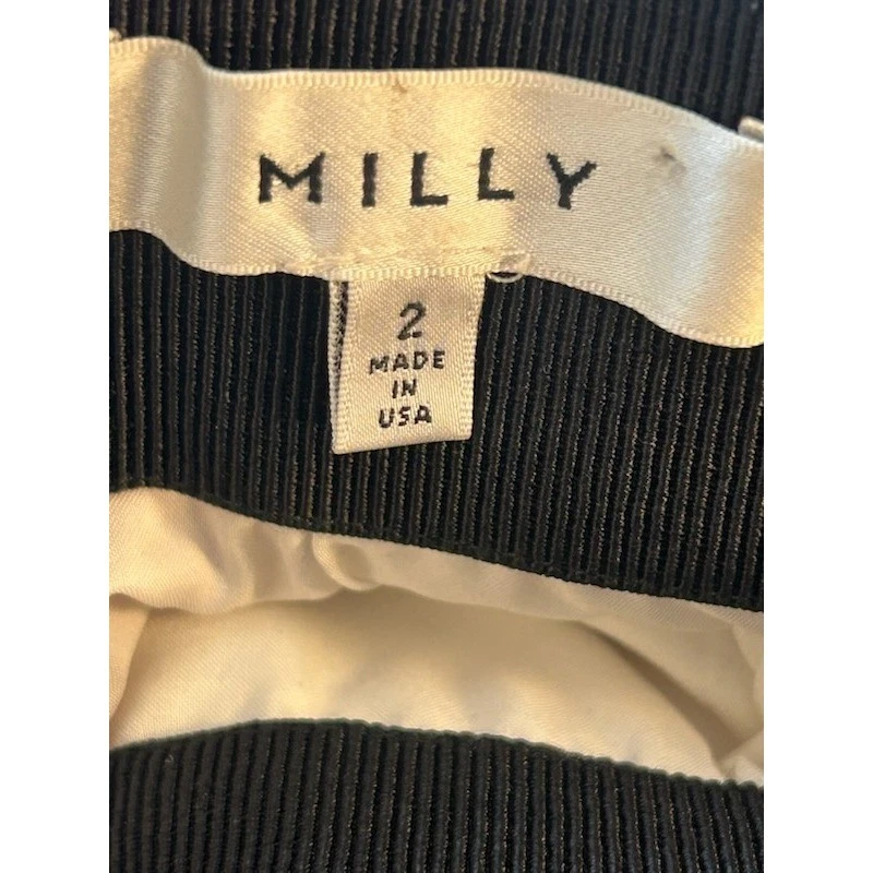 Milly Skirt Women's Size 2 Floral Print Midi Pink Green Made in USA Feminine - Image 3