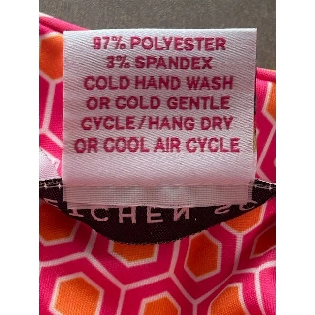 Gretchen Scott Dress Pink Orange Geometric Print Ruffle Collar 3/4 Sleeve 3XL - Image 5