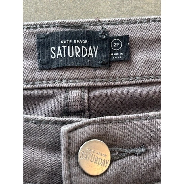 Kate Spade Saturday Gray Denim Jeans Skinny Fit Casual Everyday Size 29 - Image 3