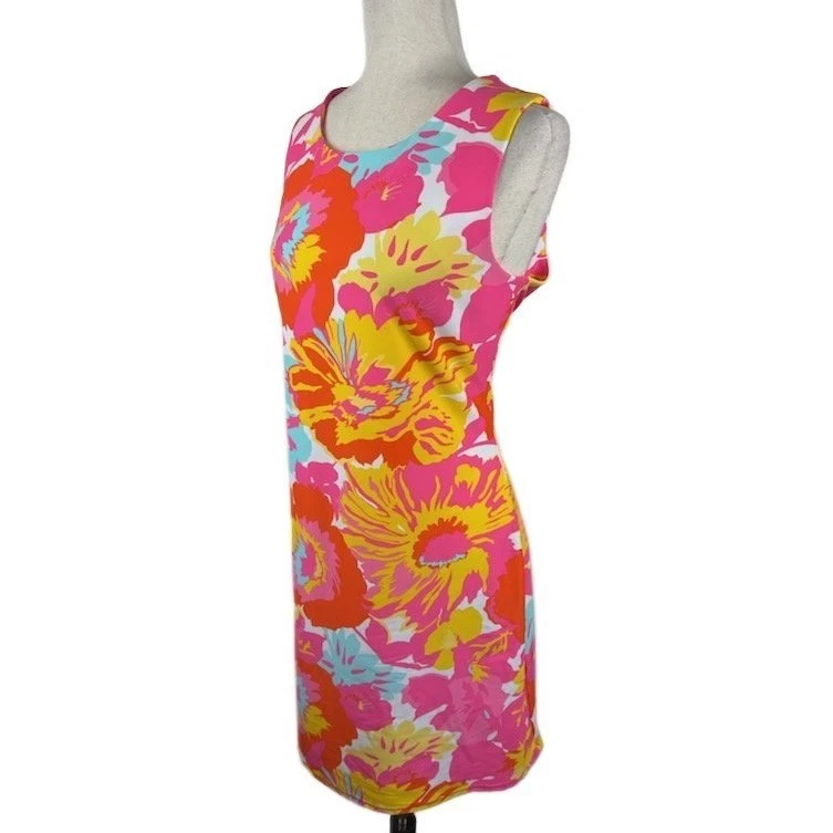 New Jude Connally Floral Print Sleeveless Dress Jude Cloth Size XL $193 - Image 2