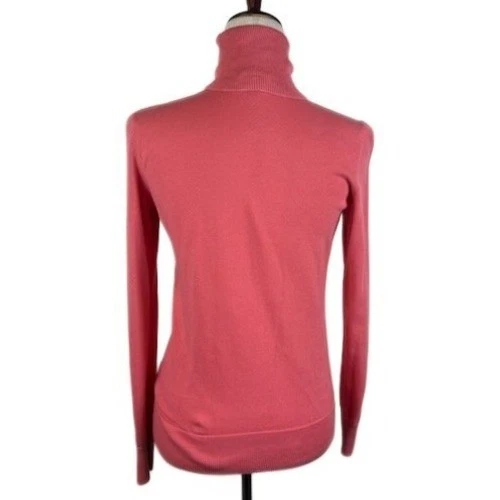 Talbots Pima Cotton Pink Turtleneck Sweater Women's Size Small - Image 3