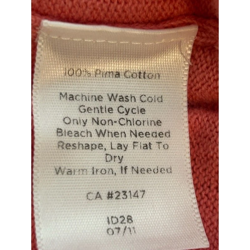 Talbots Pima Cotton Pink Turtleneck Sweater Women's Size Small - Image 5