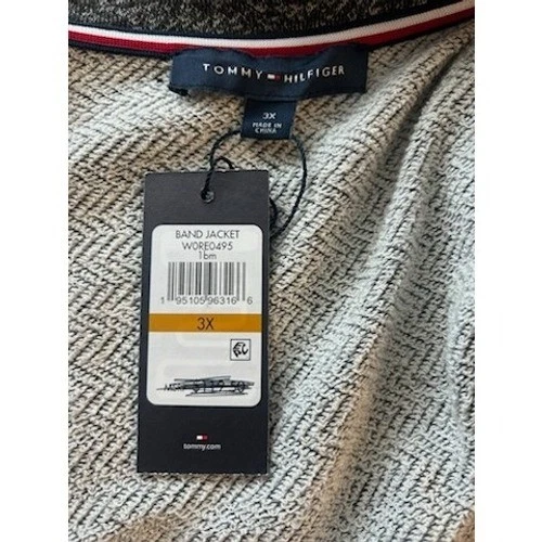 New Tommy Hilfiger Women's Band Jacket Military Style Button Front Gray Size 3X - Image 4