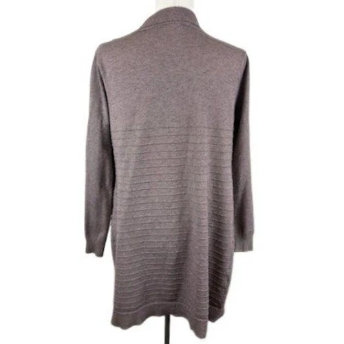 41 Hawthorn Womens Long Sleeve Open Front Long Cardigan Mauve Purple Size Large - Image 3
