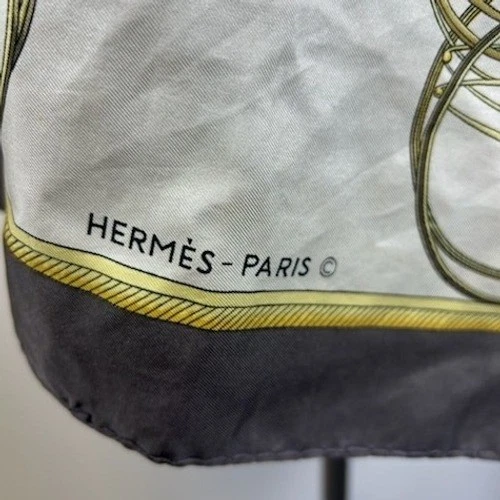Hermes Paris Silk Scarf Les Voitures a Transformation Carriage Design - Image 4