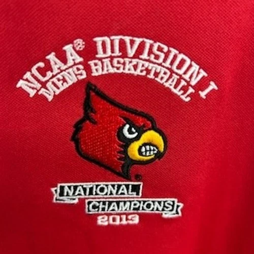 Antigua Louisville Cardinals NCAA Basketball 2013 Champs Polo Shirt Red Size XXL - Image 3