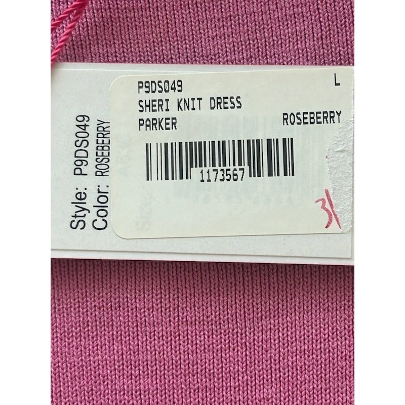 Parker Sheri Dress Roseberry Pink Red Sleeveless Fit Flare Party Size Large $485 - Image 5