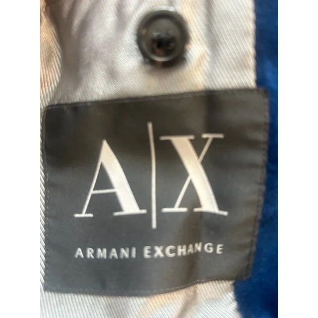 Armani Exchange Men's Size Small Royal Blue Velvet Sport Coat Blazer Jacket - Image 5