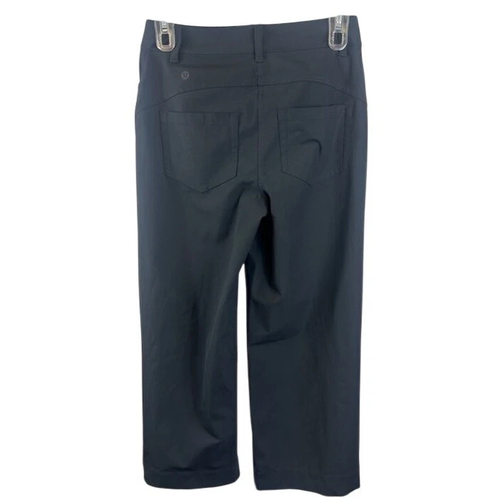 Lululemon Women's Black Cropped Yoga Pants Athletic Performance Stretch Size 25 - Image 2