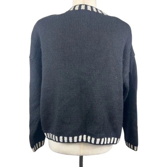 Kitty Hawk Vintage Sweater Vivian Wang Wool Blend Geometric Size Large Y2K - Image 3