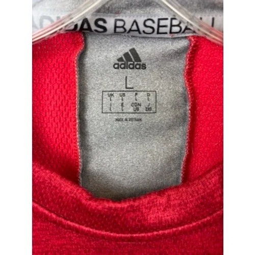 Adidas NC State Wolfpack Red Baseball Pullover Jersey Sweatshirt Mens Size Large - Image 6