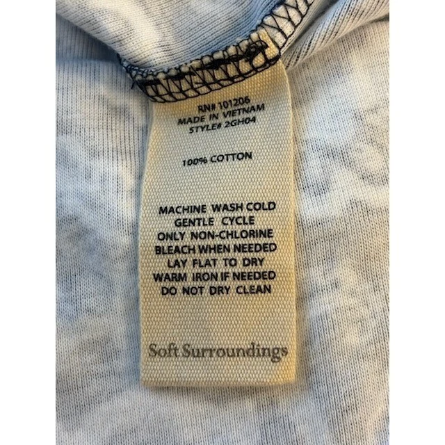 NWT Soft Surroundings Women's Paisley 100% Cotton Midi Dress Blue Size Large - Image 6