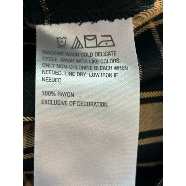 IMAN Plaid Button Down Shirt Embroidered Floral Long Sleeve Blouse Size 1X - Image 6