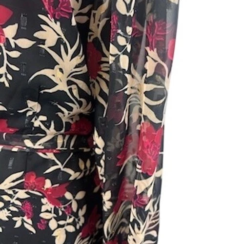 Jessica Howard Floral Chiffon Midi Dress Ruffle Trim Long Sleeve Size 22W - Image 5