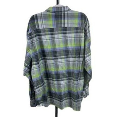 Tommy Bahama Shirt Men's Size XXL Plaid Pima Cotton Long Sleeve Button-Down Top - Image 2
