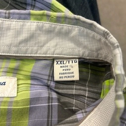 Tommy Bahama Shirt Men's Size XXL Plaid Pima Cotton Long Sleeve Button-Down Top - Image 4