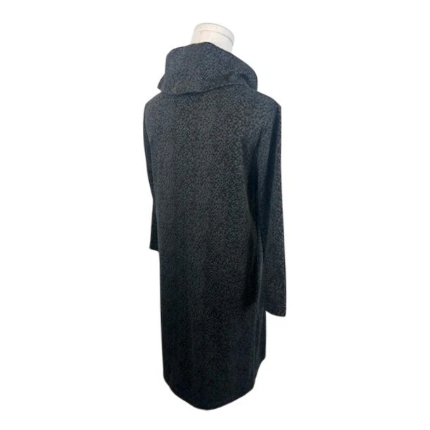 Tyler Boe Kim Cowl Neck Dress 3/4 Sleeve Tunic Pockets Gray Black Size Small - Image 3
