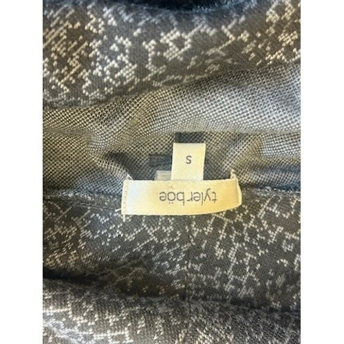 Tyler Boe Kim Cowl Neck Dress 3/4 Sleeve Tunic Pockets Gray Black Size Small - Image 4