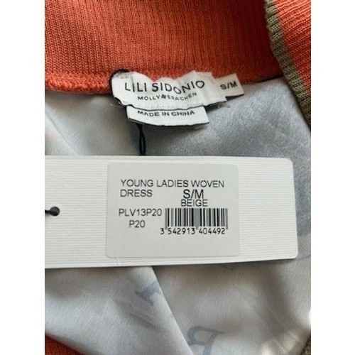 Lili Sidonio Molly Bracken Beige Pharaoh Print Tunic Dress Short Sleeve Size S M - Image 5