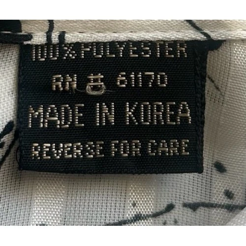 Jean for Joseph Le Bon Paris New York Artsy Top Blouse Black White Size 12 80s - Image 7