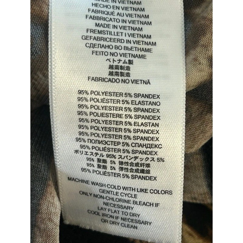 Michael Kors Dress Women's Size Large Leopard Animal Print Lace Up Long Sleeve - Image 4