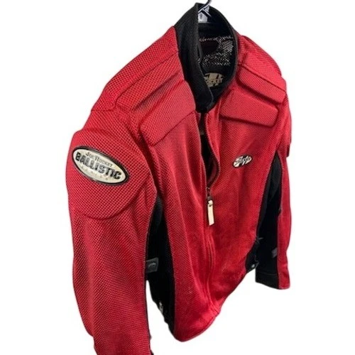 Joe Rocket Ballistic Red Motorcycle Jacket Mesh Armor Touring Mens Size Small - Image 2
