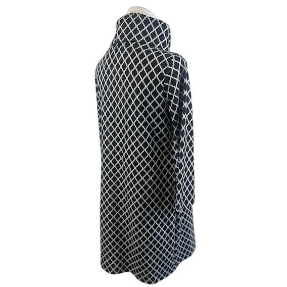 Tyler Boe Kim Sweater Dress Black White Geometric Long Sleeve Women's Size Small - Image 3