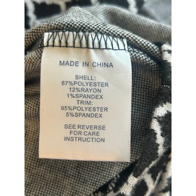 Tyler Boe Kim Sweater Dress Black White Geometric Long Sleeve Women's Size Small - Image 6