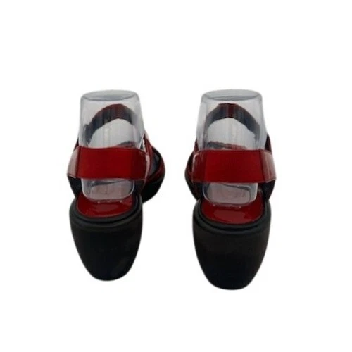 Donald Pliner Red Wedge Sandals Comfort Straps Casual Shoes Size 8M - Image 4