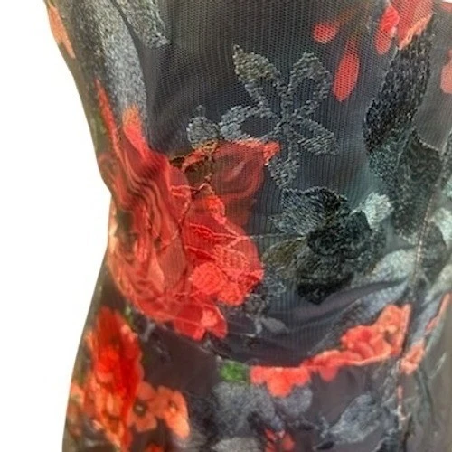 Eliza J Navy Floral Fit and Flare Dress Wedding Guest Party Cocktail Size 10 - Image 5