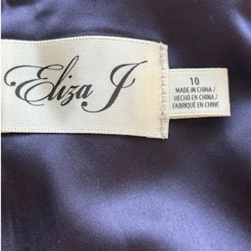 Eliza J Navy Floral Fit and Flare Dress Wedding Guest Party Cocktail Size 10 - Image 6