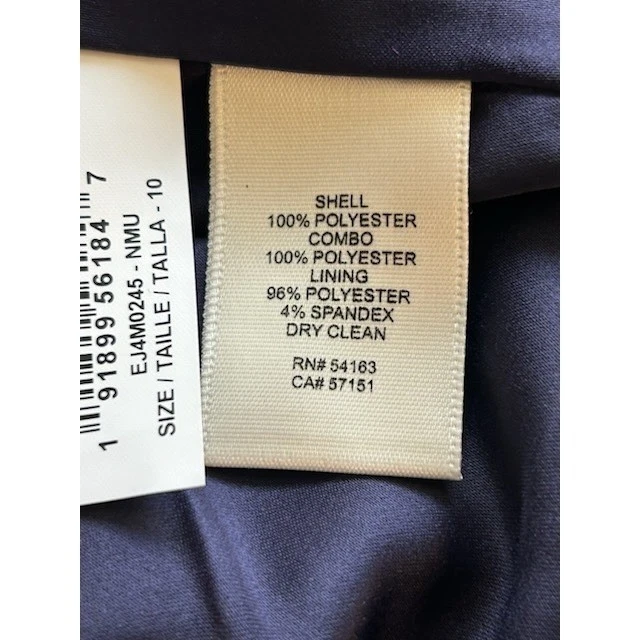 Eliza J Navy Floral Fit and Flare Dress Wedding Guest Party Cocktail Size 10 - Image 7