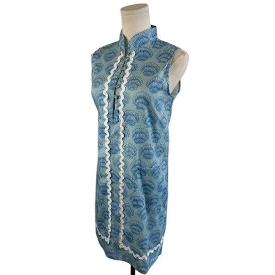 New Sail to Sable STS Short Ric Rac Blue Seashell Dress Women's Size XXL - Image 2