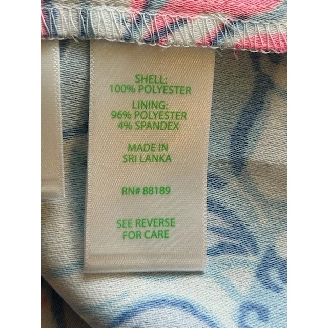 New Lilly Pulitzer Zoya Ruffle Romper Freesize Blue Suns Out Floral Size 4 - Image 4