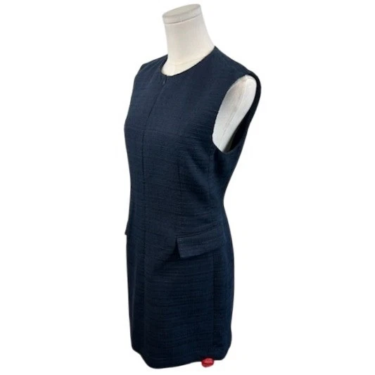 New Rag & Bone Roslyn Navy Blue Sleeveless Tweed Dress Size 8 $698 - Image 2