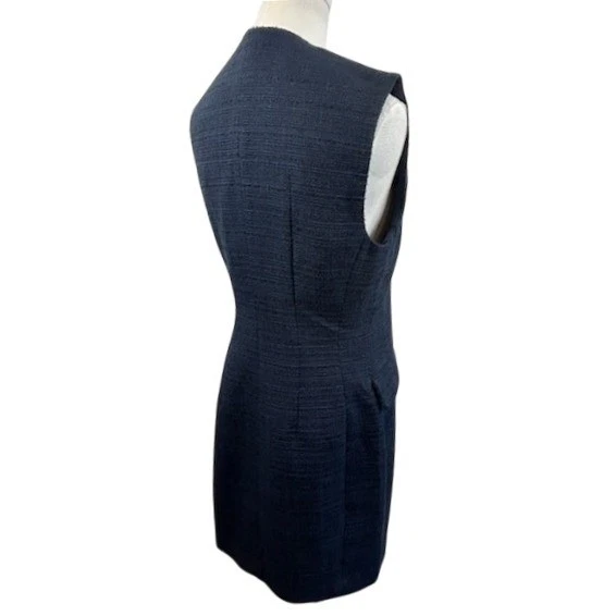 New Rag & Bone Roslyn Navy Blue Sleeveless Tweed Dress Size 8 $698 - Image 3