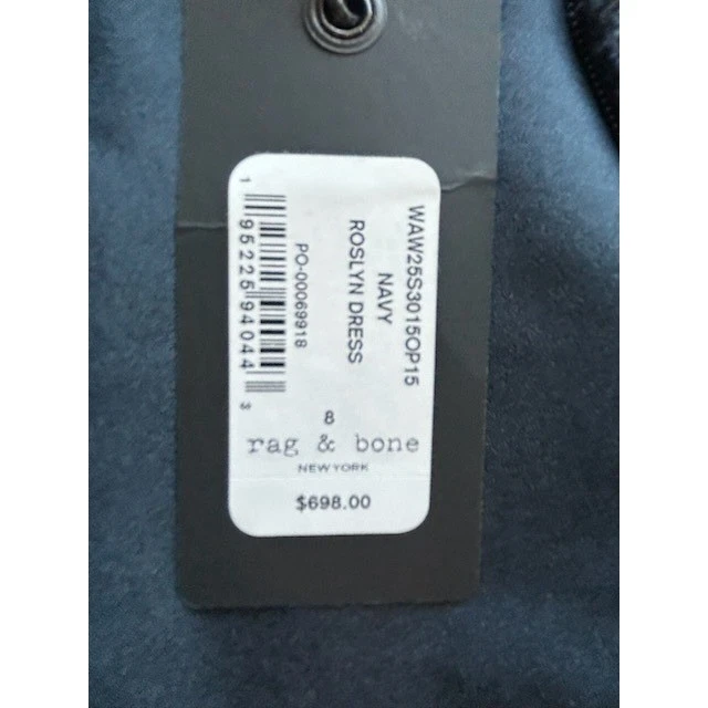 New Rag & Bone Roslyn Navy Blue Sleeveless Tweed Dress Size 8 $698 - Image 4