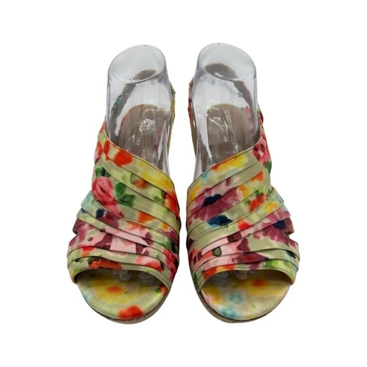 Naturalizer Floral Wedge Sandals Comfort Slingback Heels Lulianna Size 8.5M - Image 2