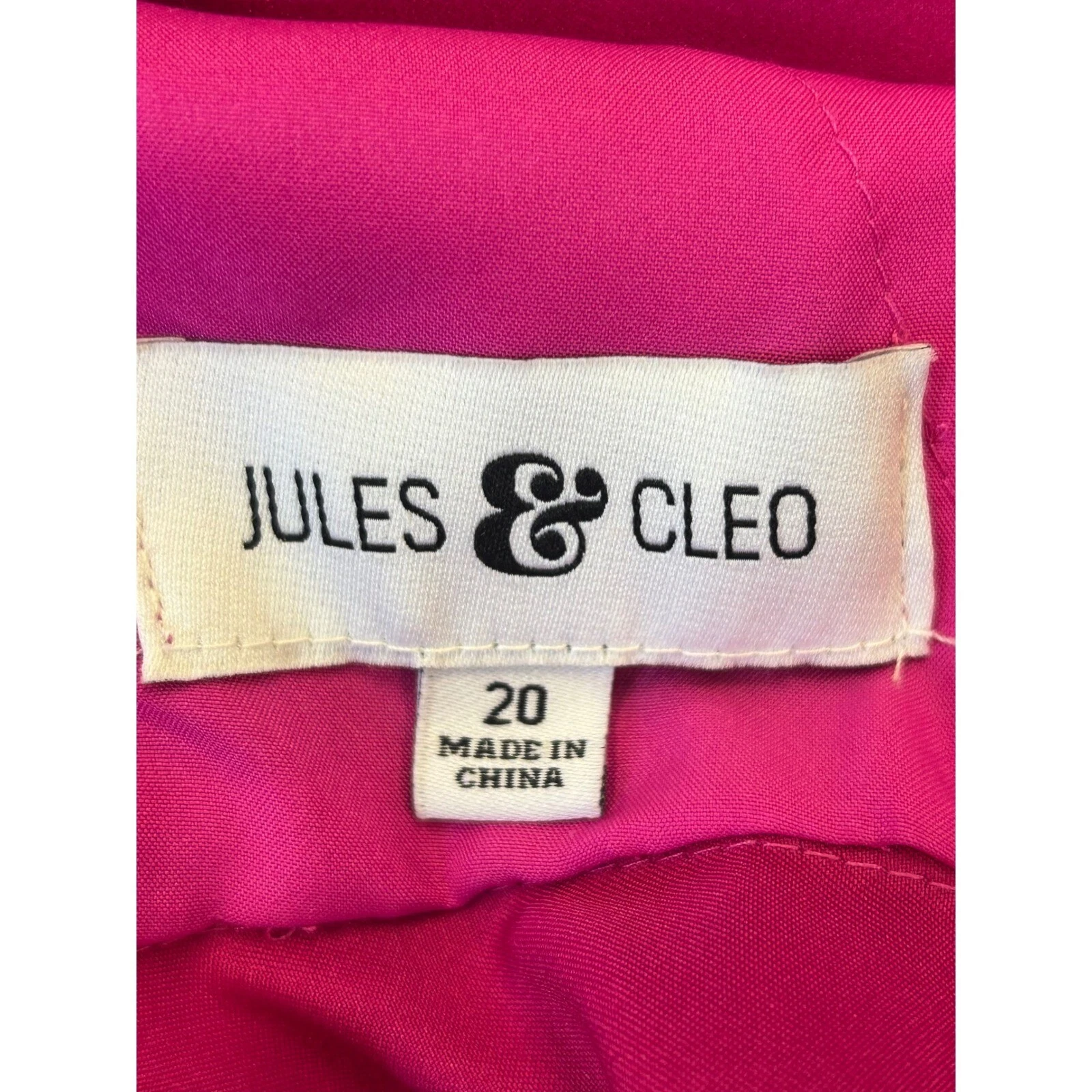 NWT Jules & Cleo Party Dress Crystal Fuchsia Cocktail Begonia Pink Size 20 - Image 4