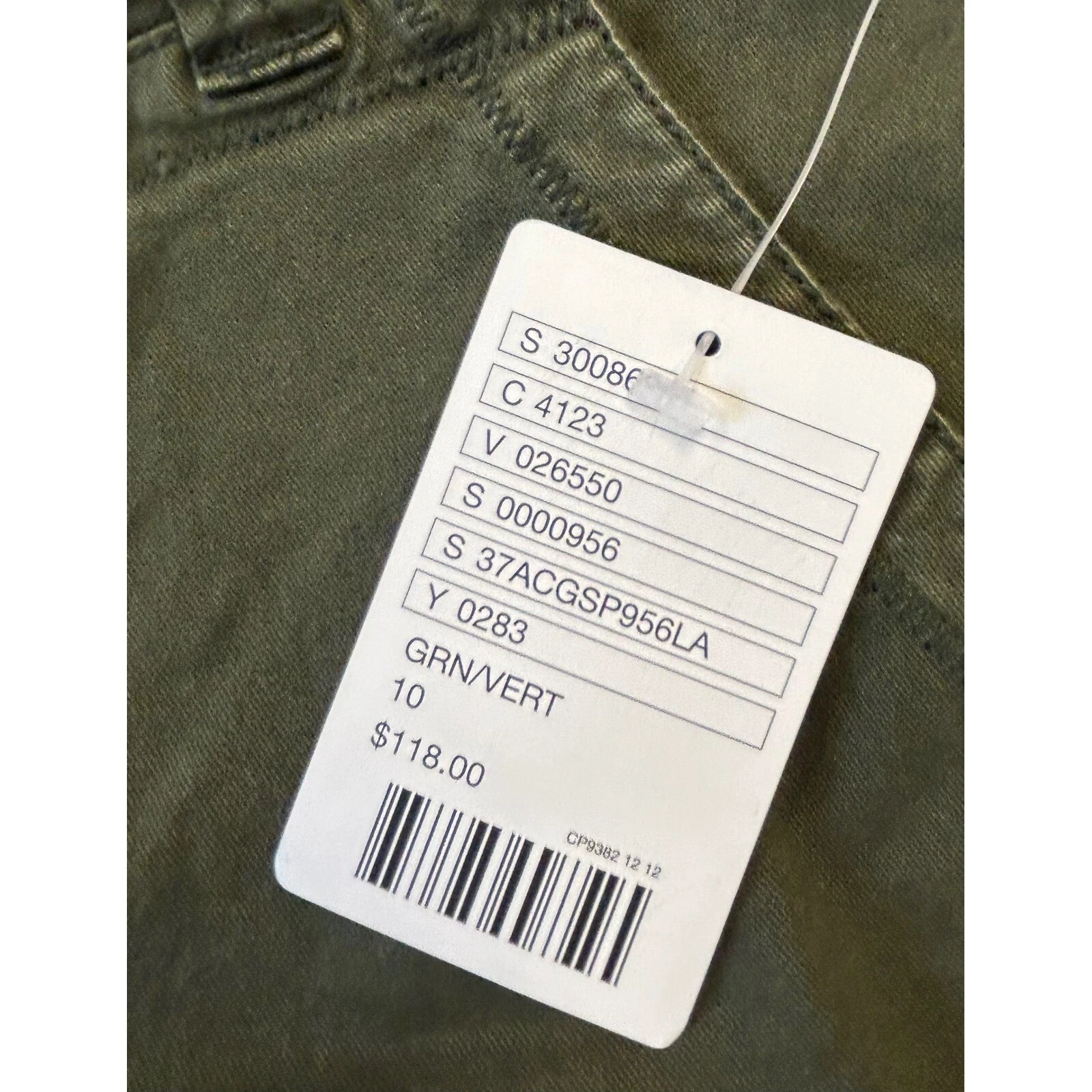 Pilcro Anthropologie Olive Green Cargo Pants Utility Pockets Size 10 NWT - Image 4
