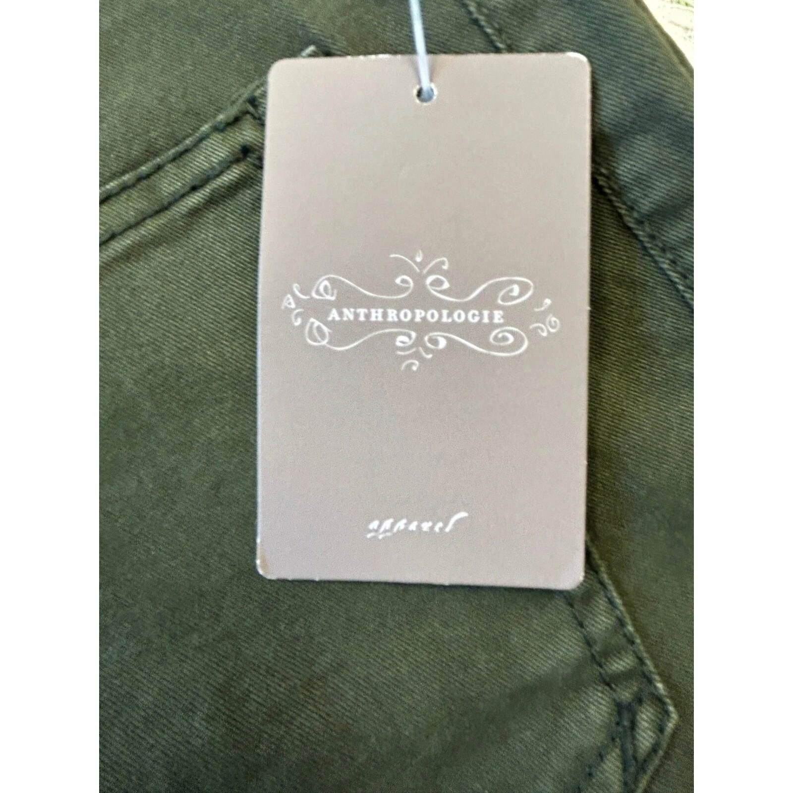 Pilcro Anthropologie Olive Green Cargo Pants Utility Pockets Size 10 NWT - Image 5