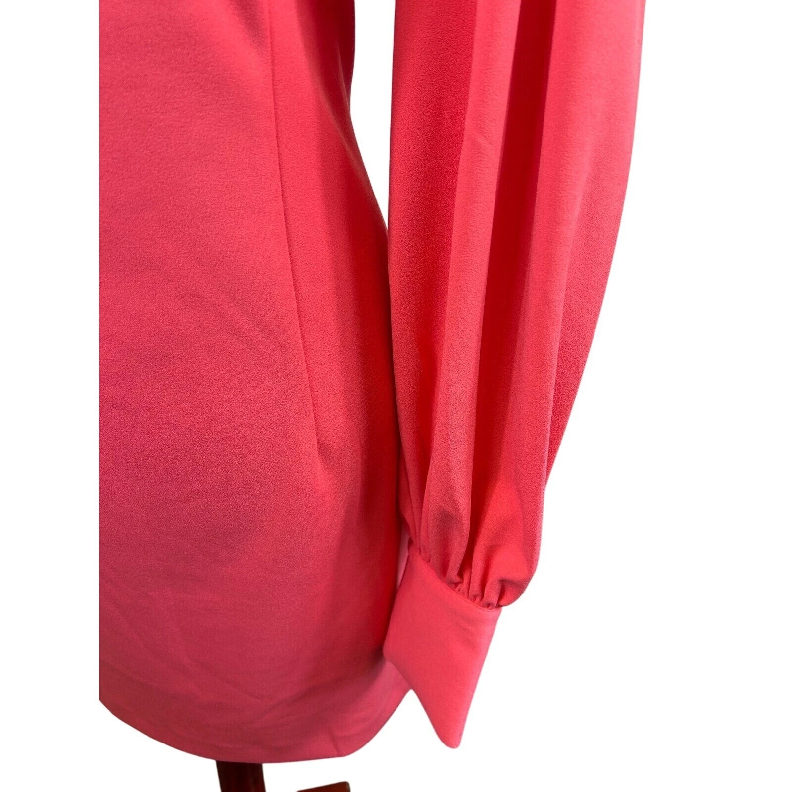 Trina Turk Incomparable Long Balloon Sleeve Dress Coral Pink Size 14 $248 - Image 6