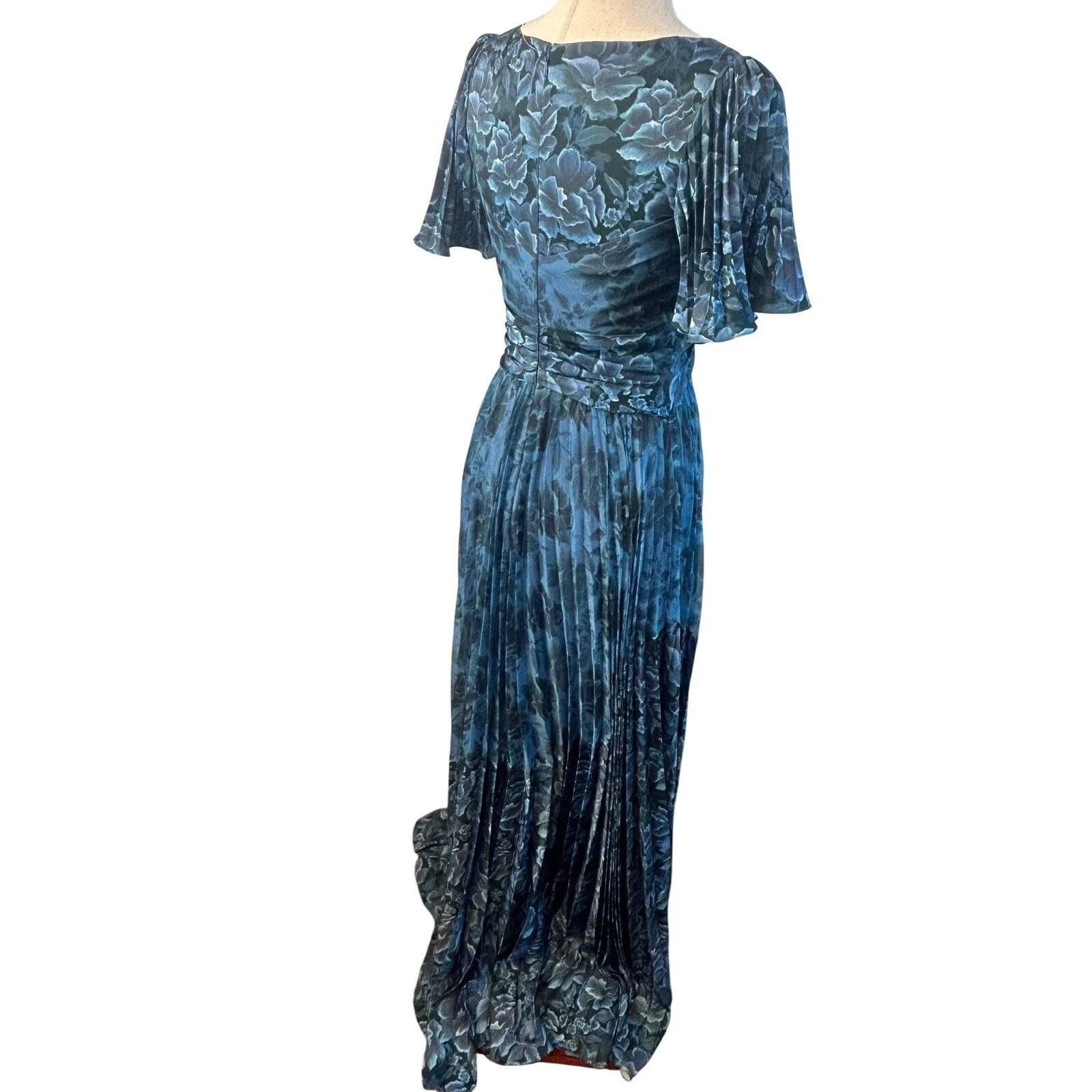 Theia Maxi Dress Climbing Blossoms Pleated A-Line Party Gown Size 0 New $895 - Image 3