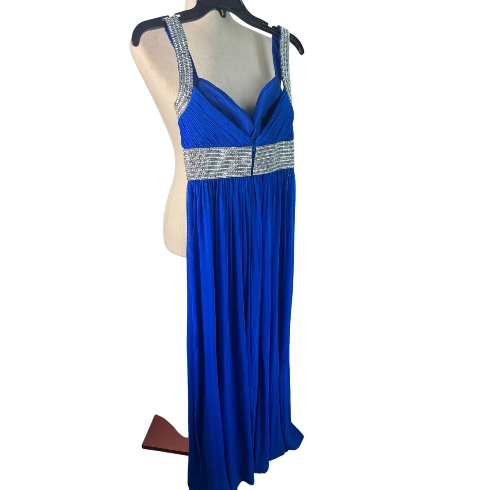 Le Gala Mon Cheri Royal Blue Crystal Evening Gown Prom Formal dress Size 2 - Image 6