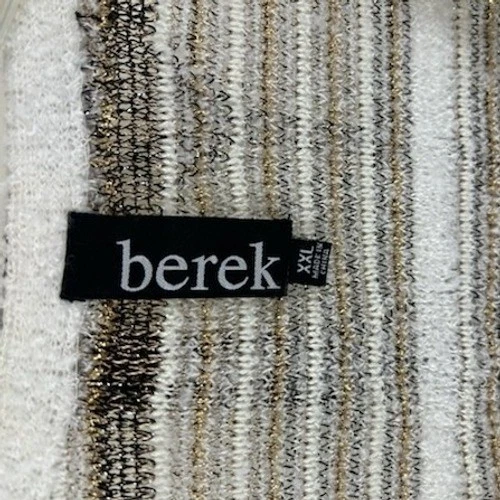 Berek Sweater Women's Size XXL Pearl Beaded Striped Cardigan Vintage Y2K Jewels - Image 4